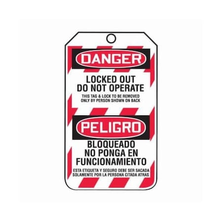 Accuform Danger, PF-Cardstock, 3-7/8 in Width, 1/4 in Height, , 25 PK TSP103PTP